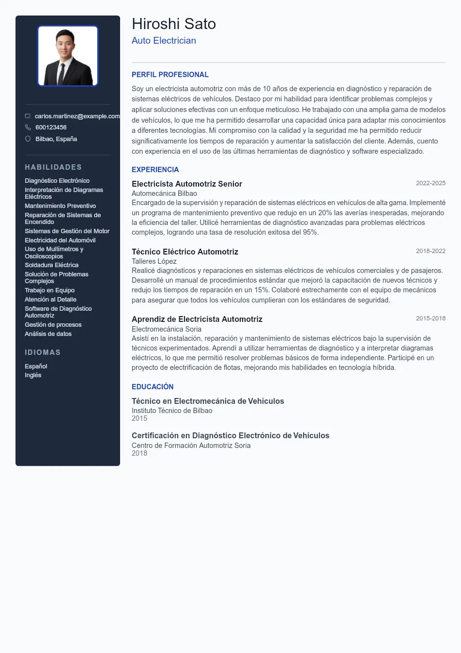 Ejemplo de CV para Guía Definitiva - Plantilla de currículum profesional